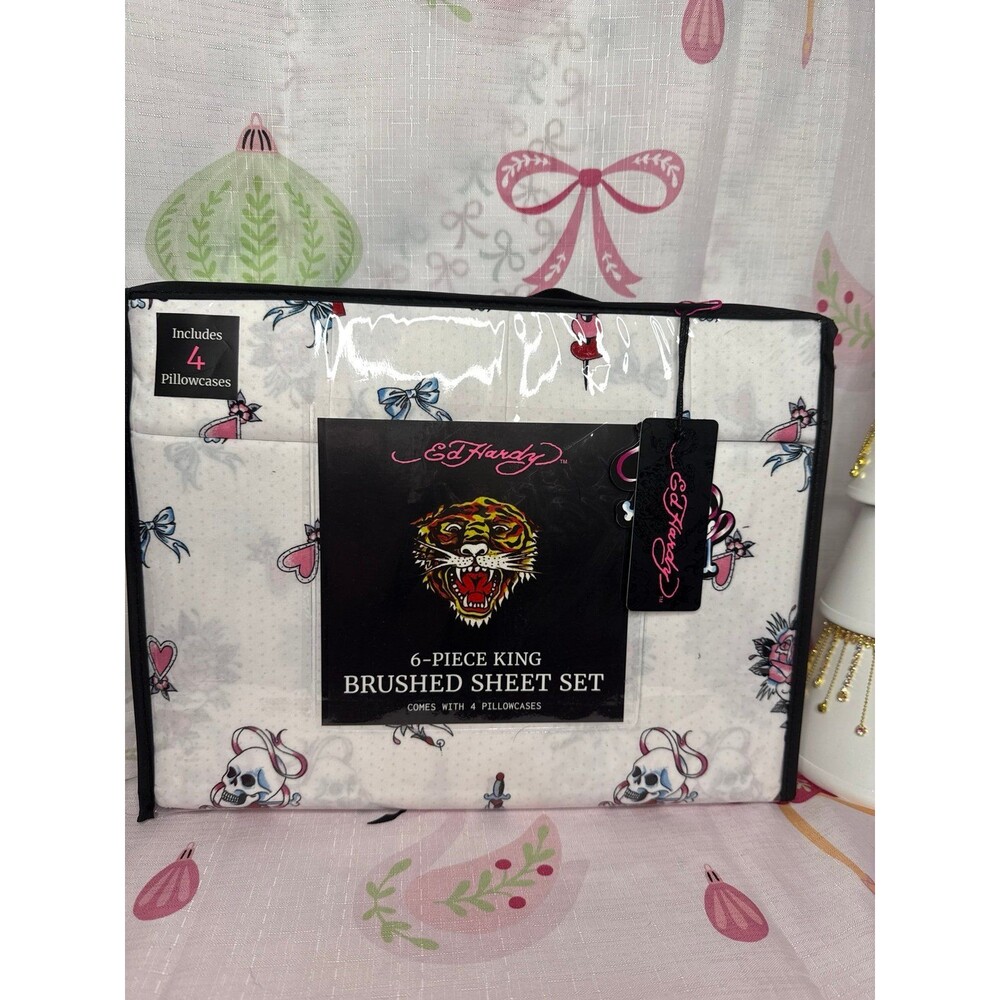 Ed Hardy King Sheet Set, 6 pieces
